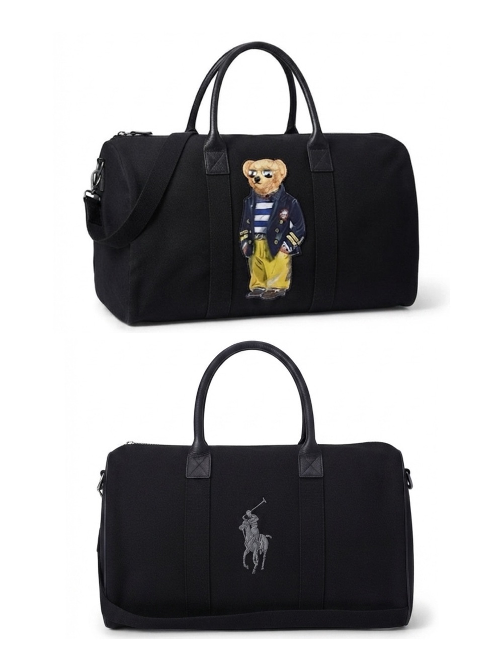 Custom Polo Ralph Lauren Duffle Bag with Large Authentic Custom Bear Patch/Logo